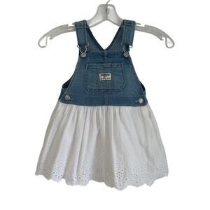 OshKosh B'gosh Denim Top Eyelet Skirt Dress, Toddler Girl Size 2T